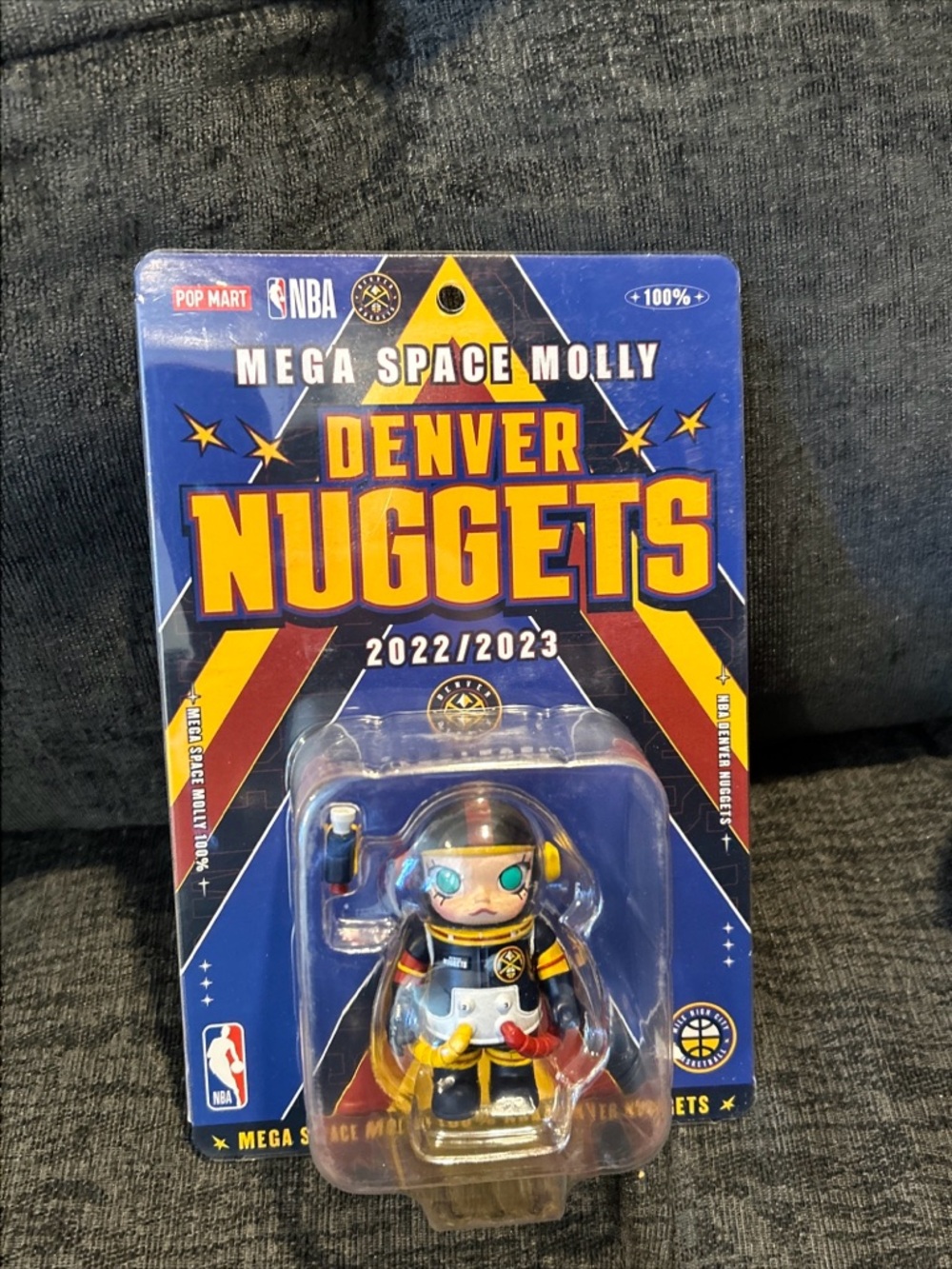 Pop Mart Mega Space Molly 100% Denver Nuggets 2022/2023 Collectible Figure New